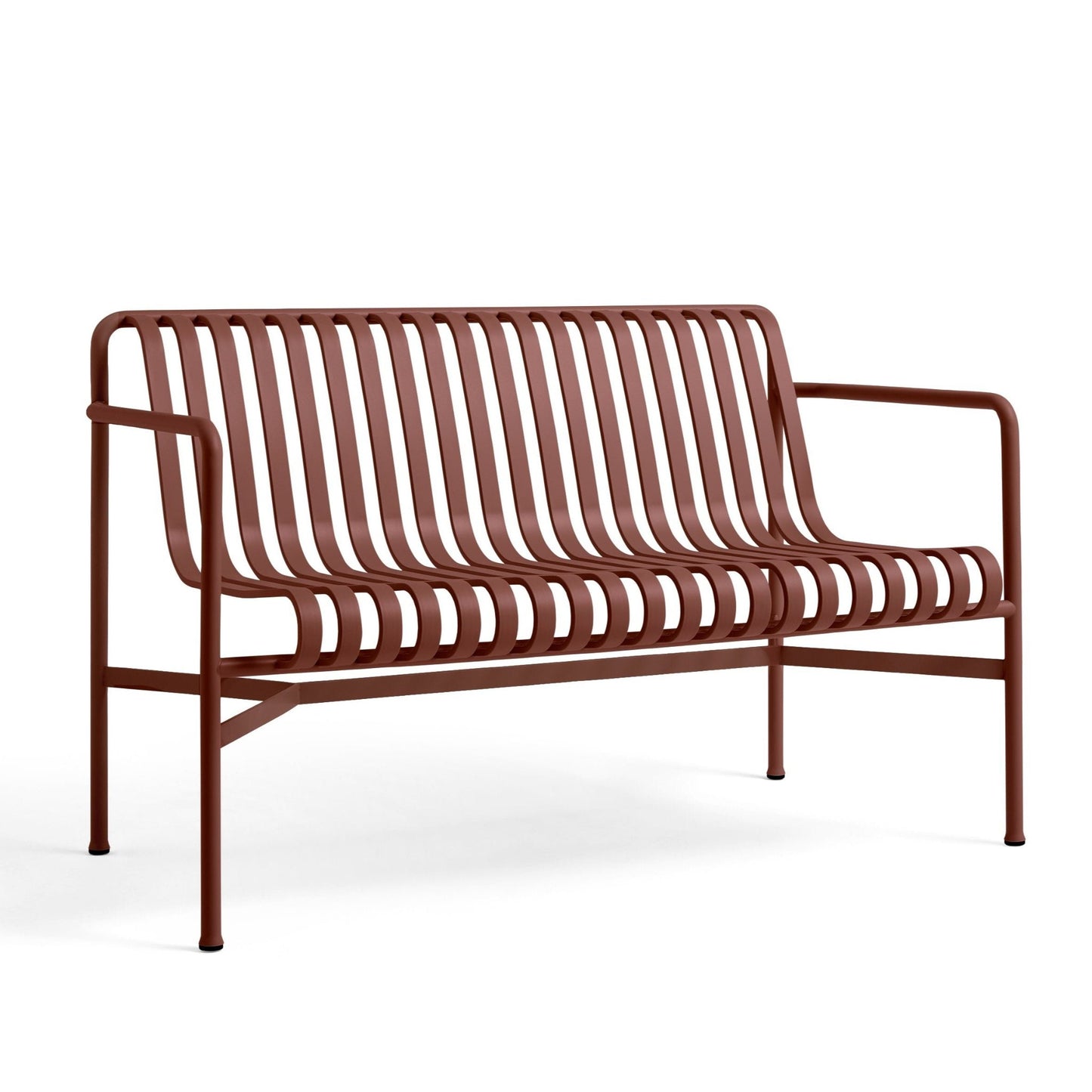 HAY Palissade Dining Bench Outdoor-Sitzbank mit Armlehne
