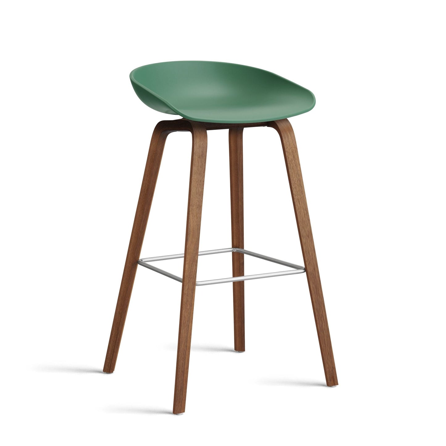 Hay AAS 32 Barhocker – Sitz Kunststoff recycelt Gestell Eiche/Nussbaum