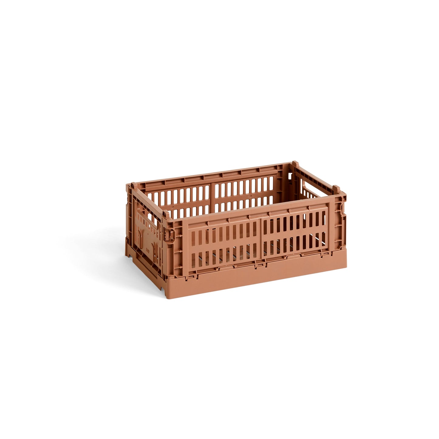 HAY Color Crate Korb Klapp-Box S small Kunststoff recycelt terracotta braun