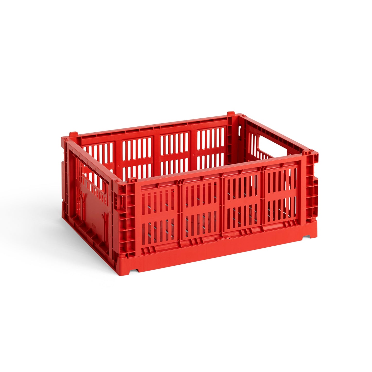 HAY Color Crate Korb Klapp-Box M medium Kunststoff recycelt red rot