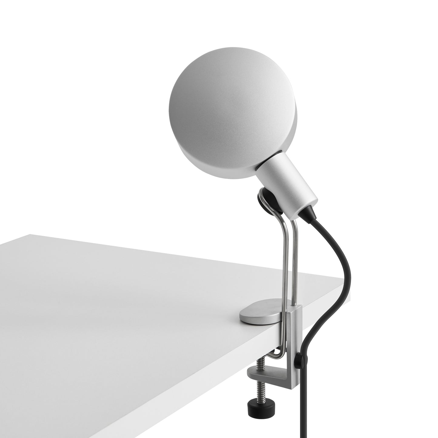 HAY Cupola Clip Lamp Klemmleuchte Aluminium silber klar eloxiert