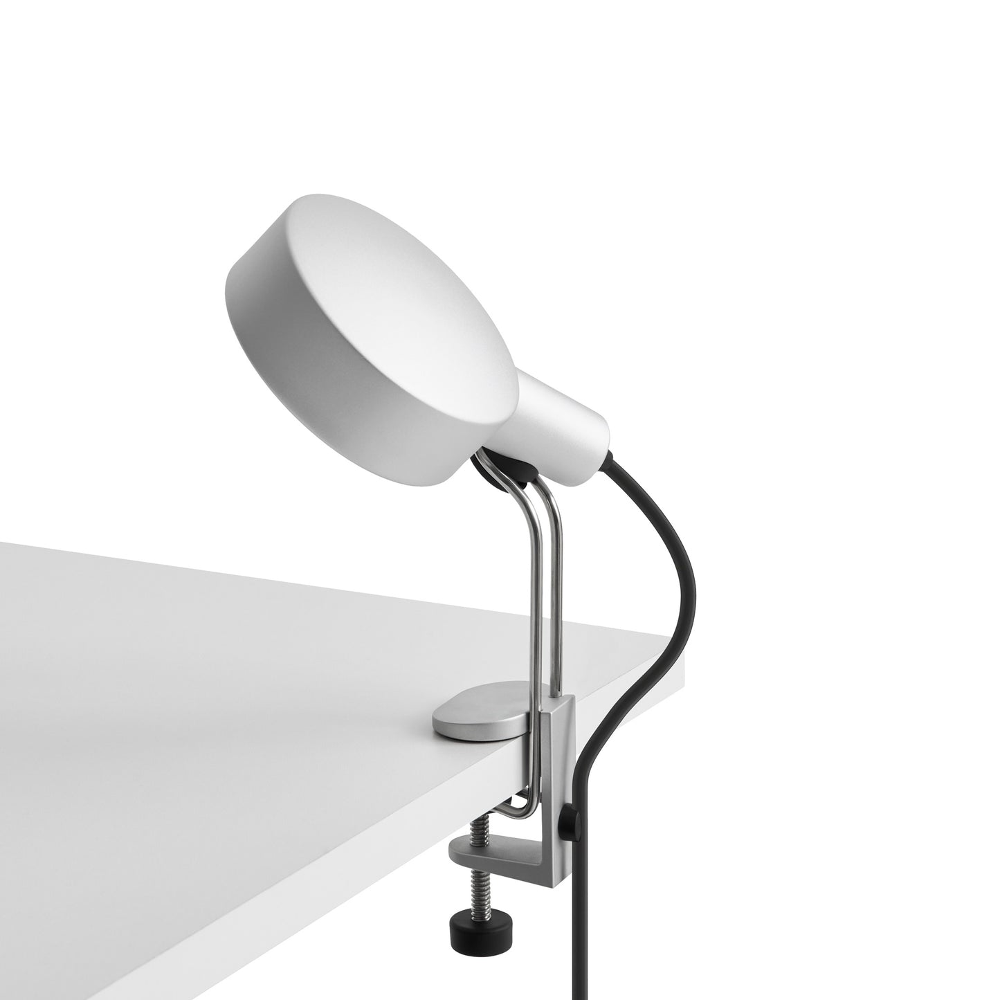 HAY Cupola Clip Lamp Klemmleuchte Aluminium silber klar eloxiert