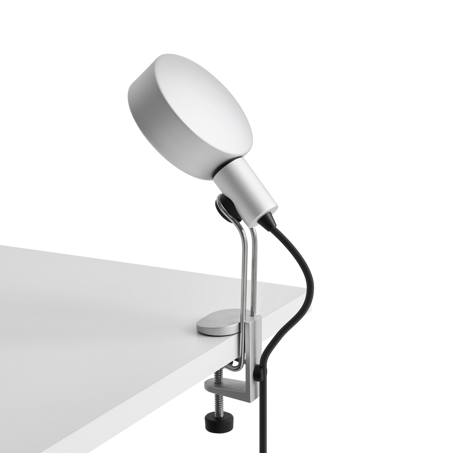 HAY Cupola Clip Lamp Klemmleuchte Aluminium silber klar eloxiert