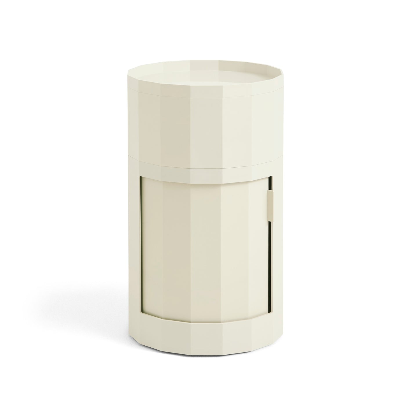 Hay Facet Cabinet high Schränkchen hoch Kunststoff rund Füße & Rollen