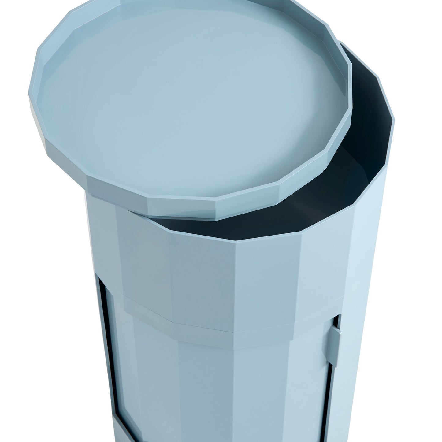 Hay Facet Cabinet high Schränkchen hoch Kunststoff rund Füße & Rollen