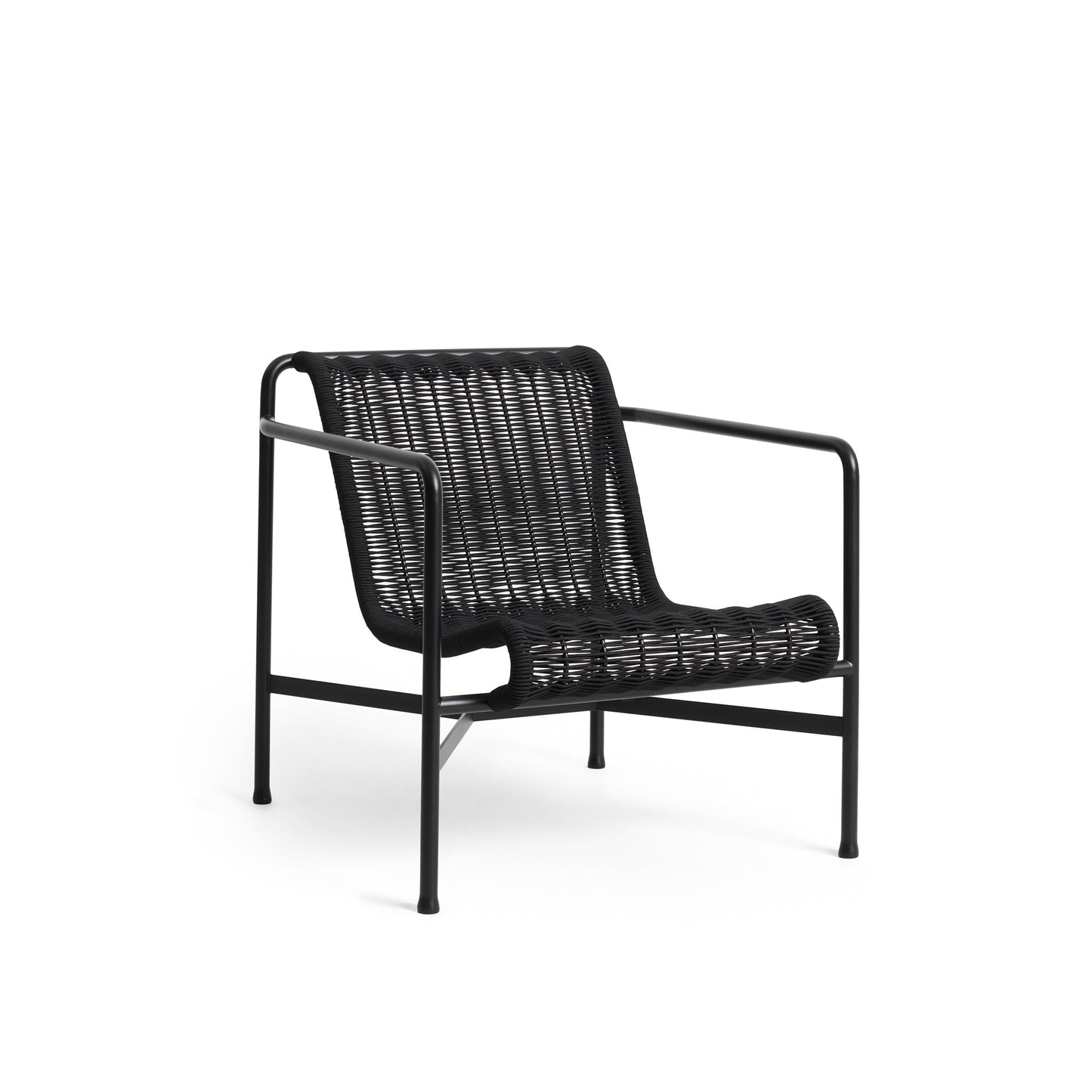 HAY Palissade Cord Lounge Chair Outdoor-Stuhl niedrig mit Armlehnen