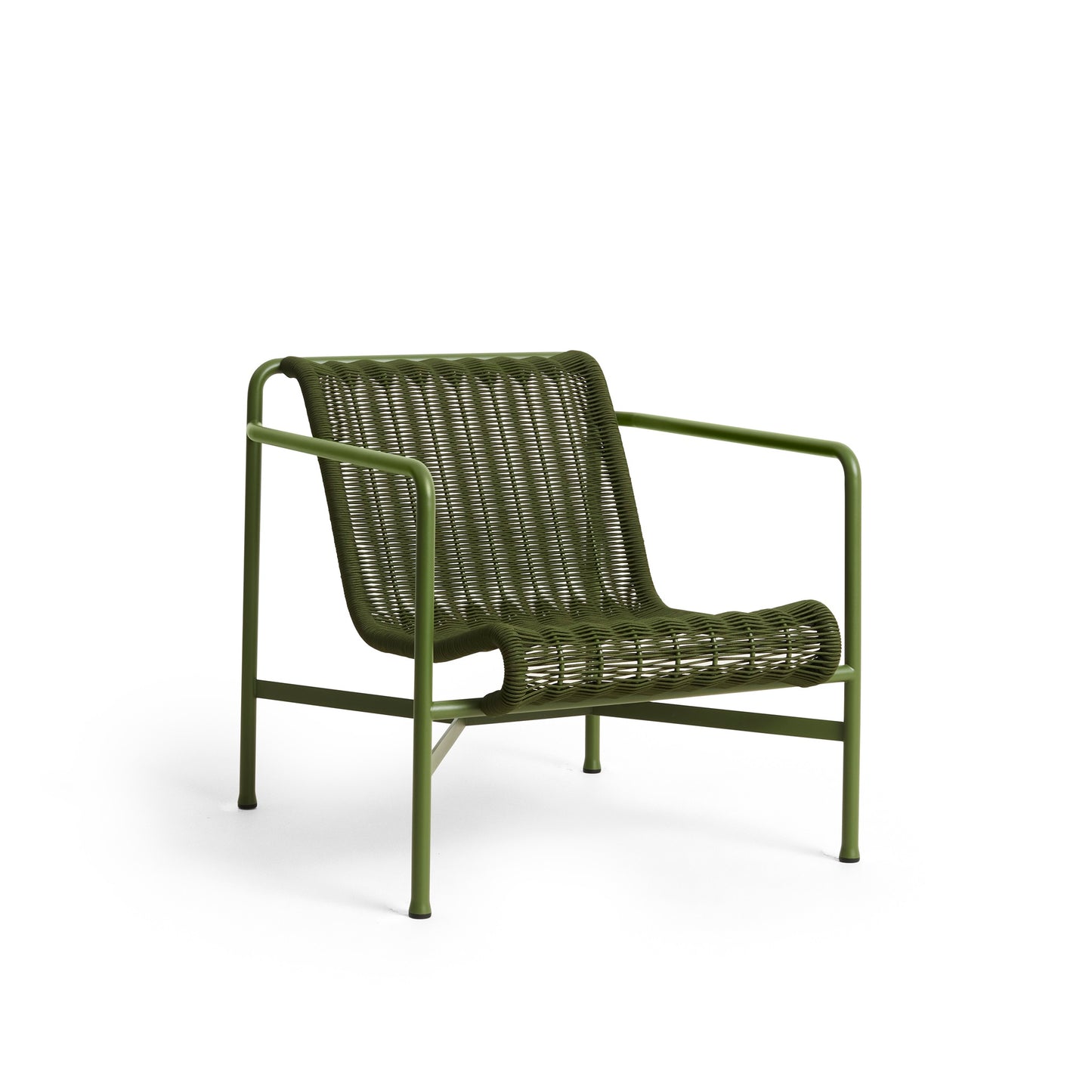 HAY Palissade Cord Lounge Chair Outdoor-Stuhl niedrig mit Armlehnen