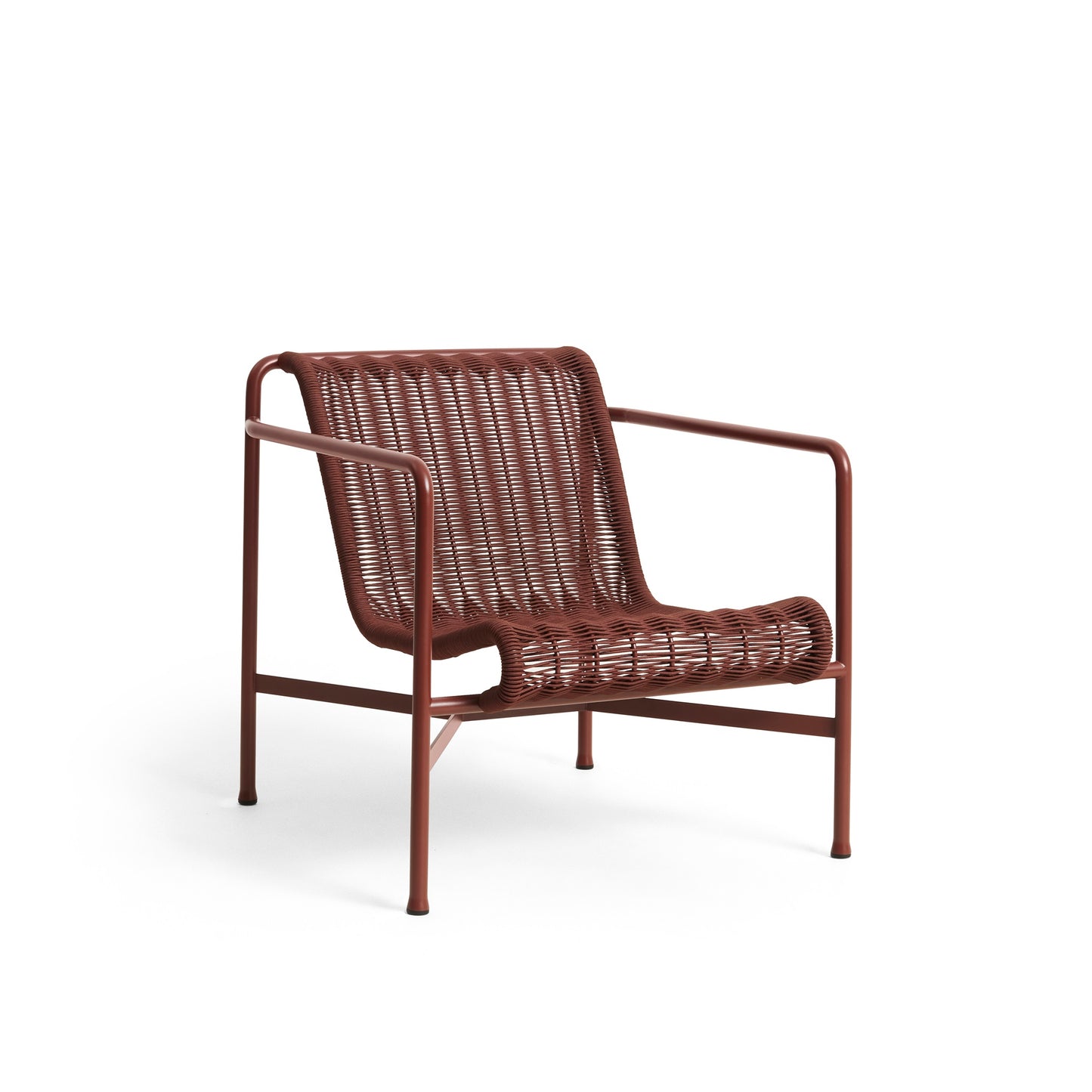 HAY Palissade Cord Lounge Chair Outdoor-Stuhl niedrig mit Armlehnen