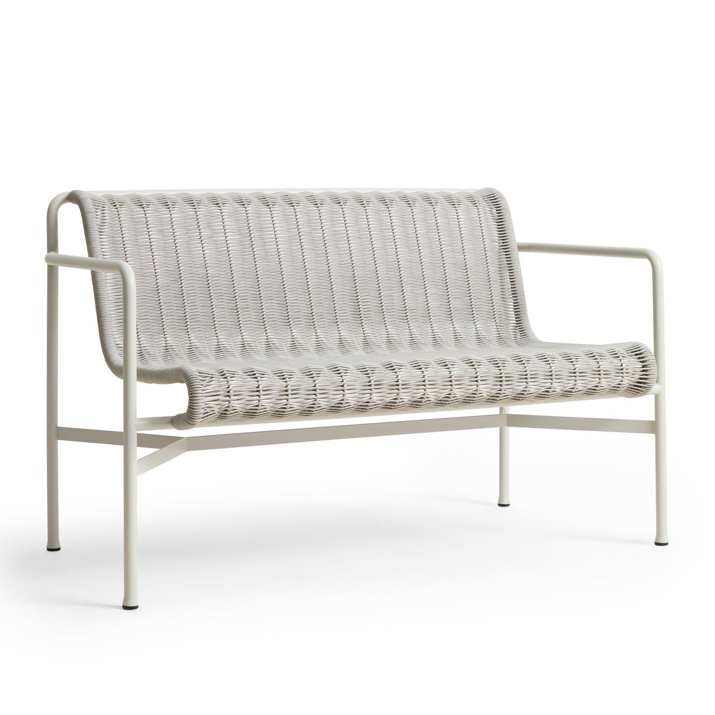 HAY Palissade Cord Dining Bench Outdoor-Bank mit Armlehnen