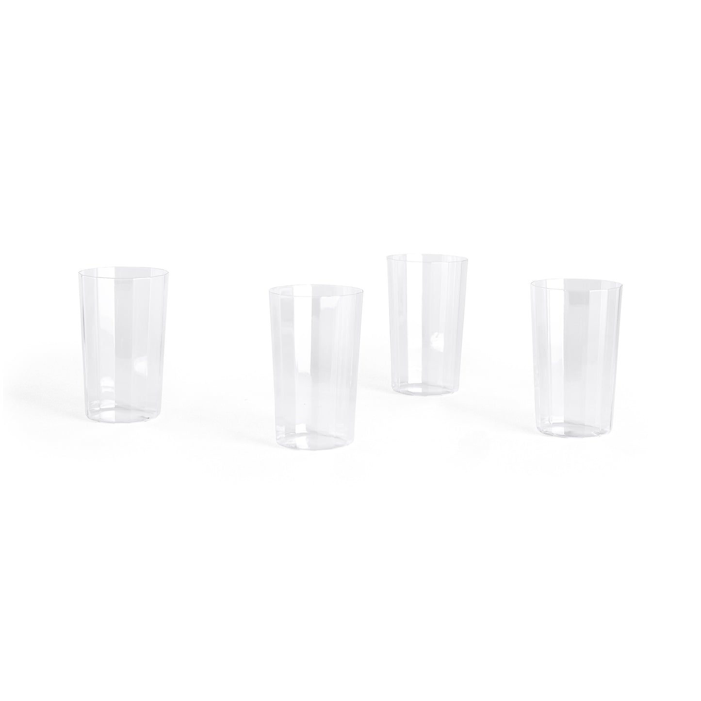 HAY Angle Glas clear Trinkglas L large facettiert (4er-Set)