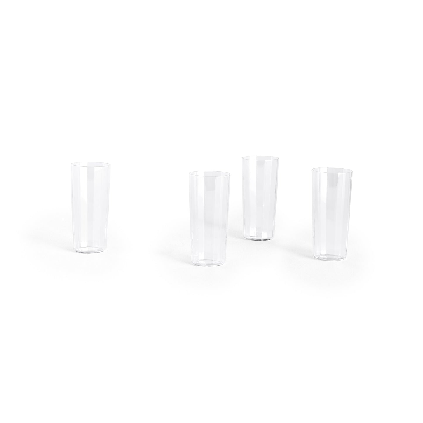 HAY Angle Glas clear Trinkglas Tall hoch facettiert (4er-Set)