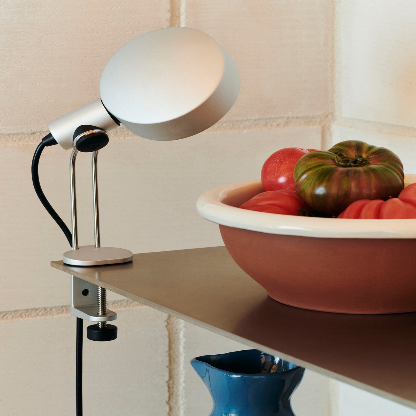 HAY Cupola Clip Lamp Klemmleuchte Aluminium silber klar eloxiert