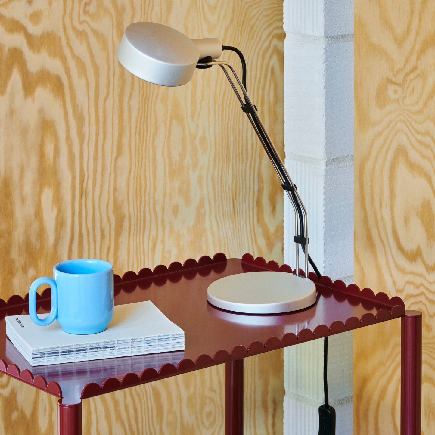 HAY Cupola Desk Lamp Schreibtischleuchte Aluminium silber klar elxoxiert