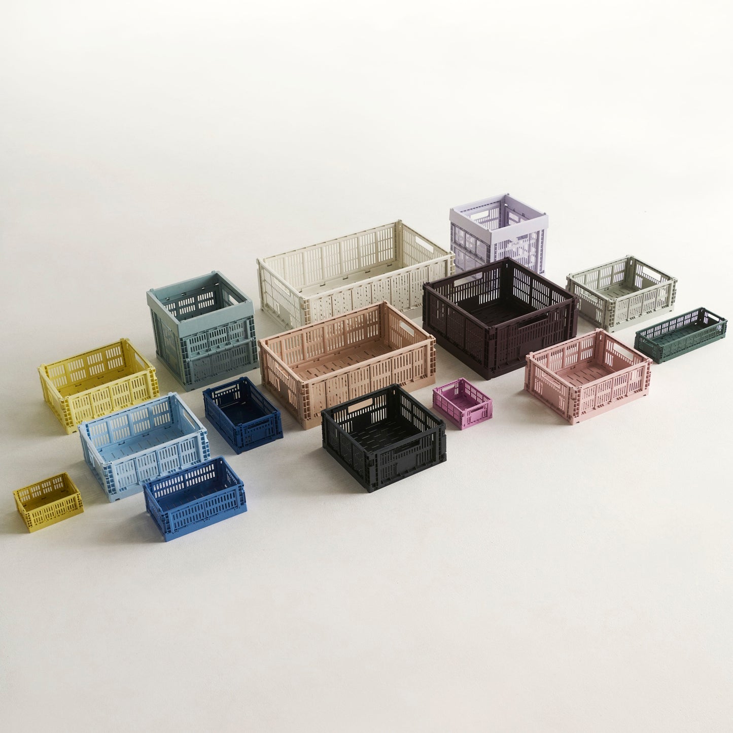 HAY Color Crate Korb Klapp-Box M medium Kunststoff recycelt