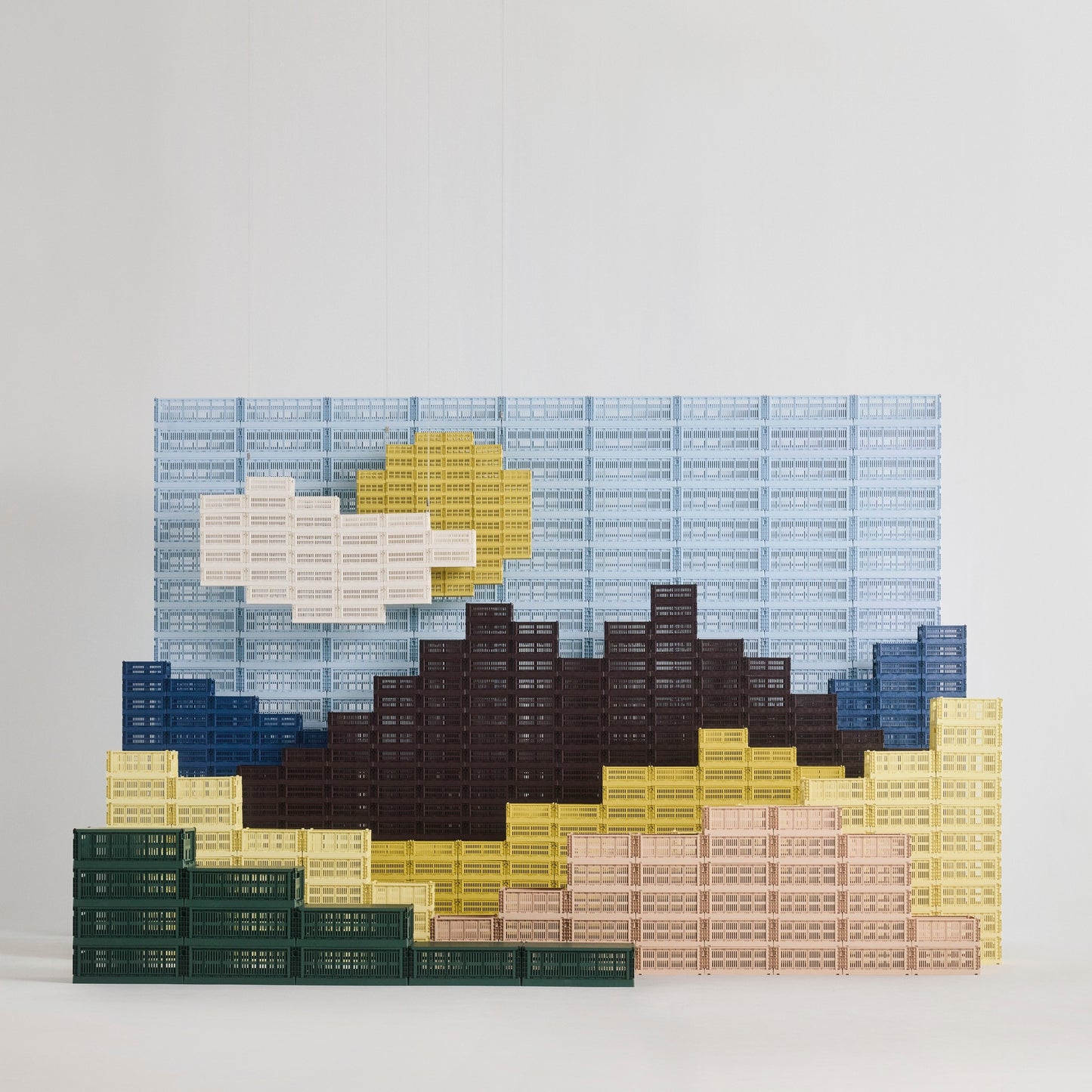 HAY Color Crate Korb Klapp-Box M medium Kunststoff recycelt