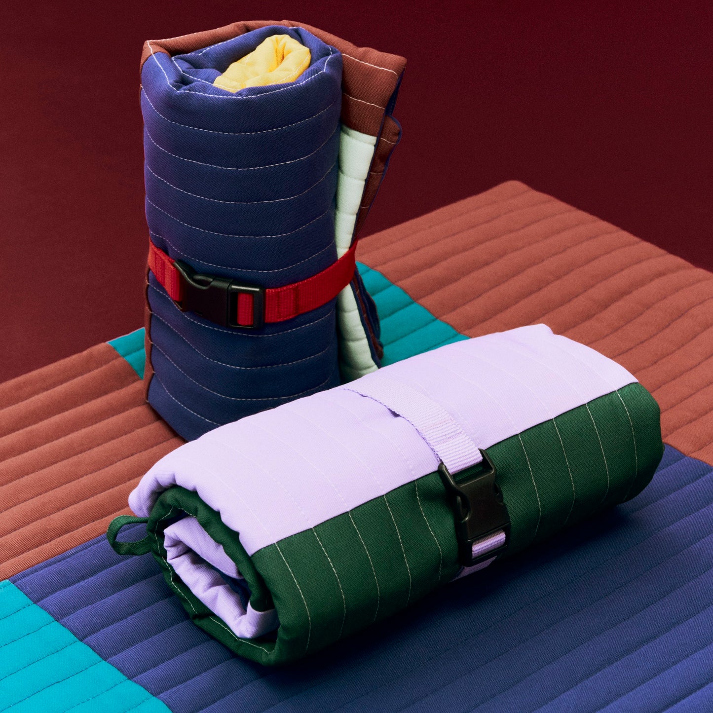 HAY Dogs Travel Blanket Reisedecke für Hunde 80 x80 grün blau