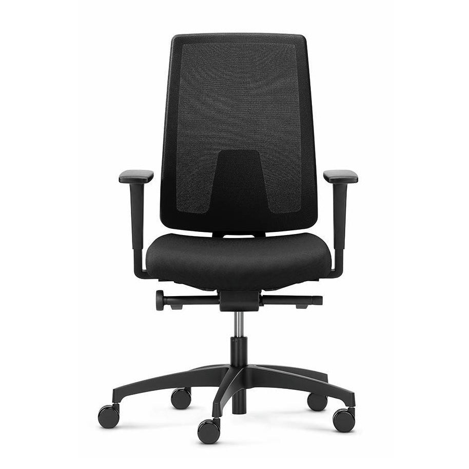 Dauphin Indeed Mesh Bürostuhl mit Netzrücken + Armlehnen schwarz