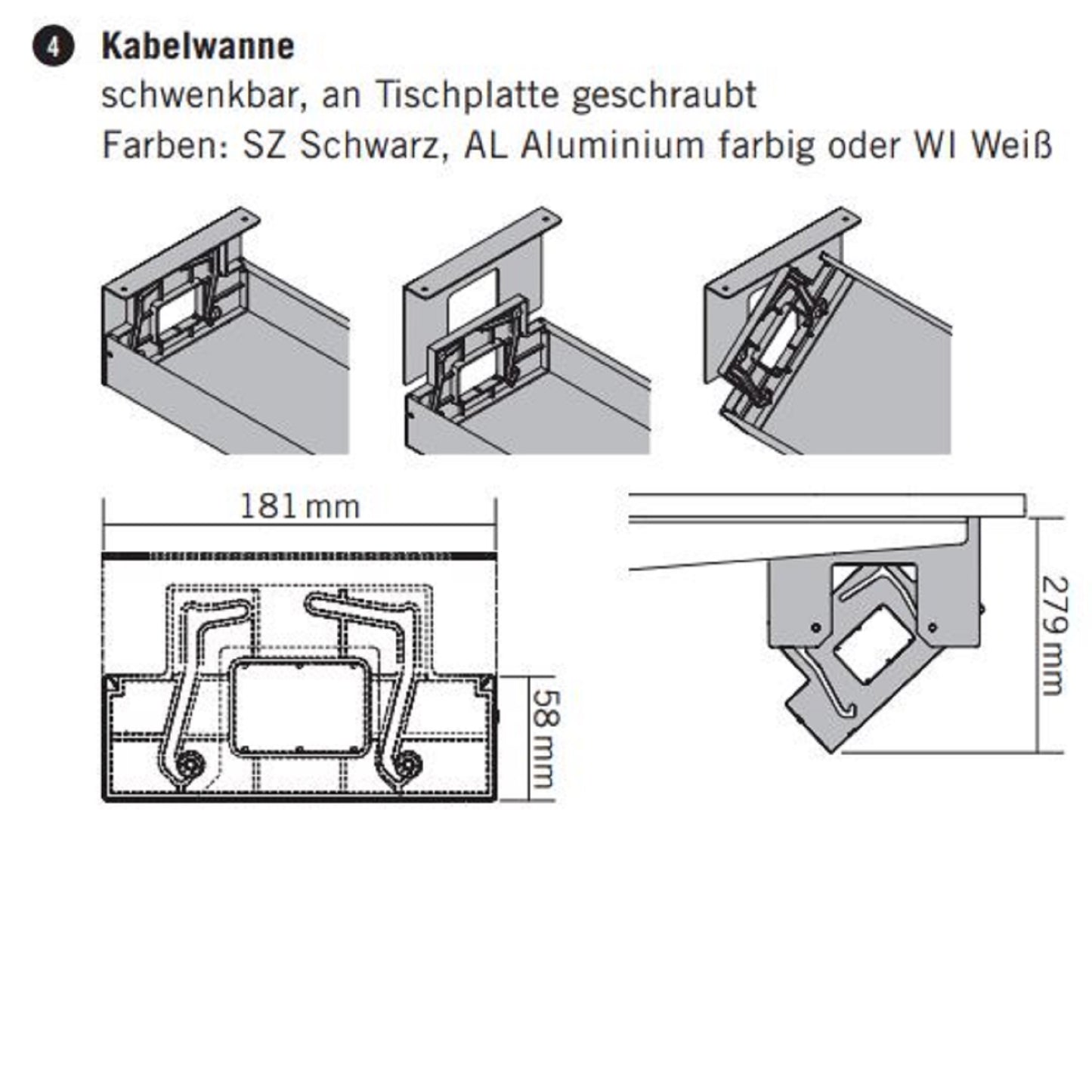 bene LEVEL LIFT PURE Lifttisch elektrisch höhenverstellbar
