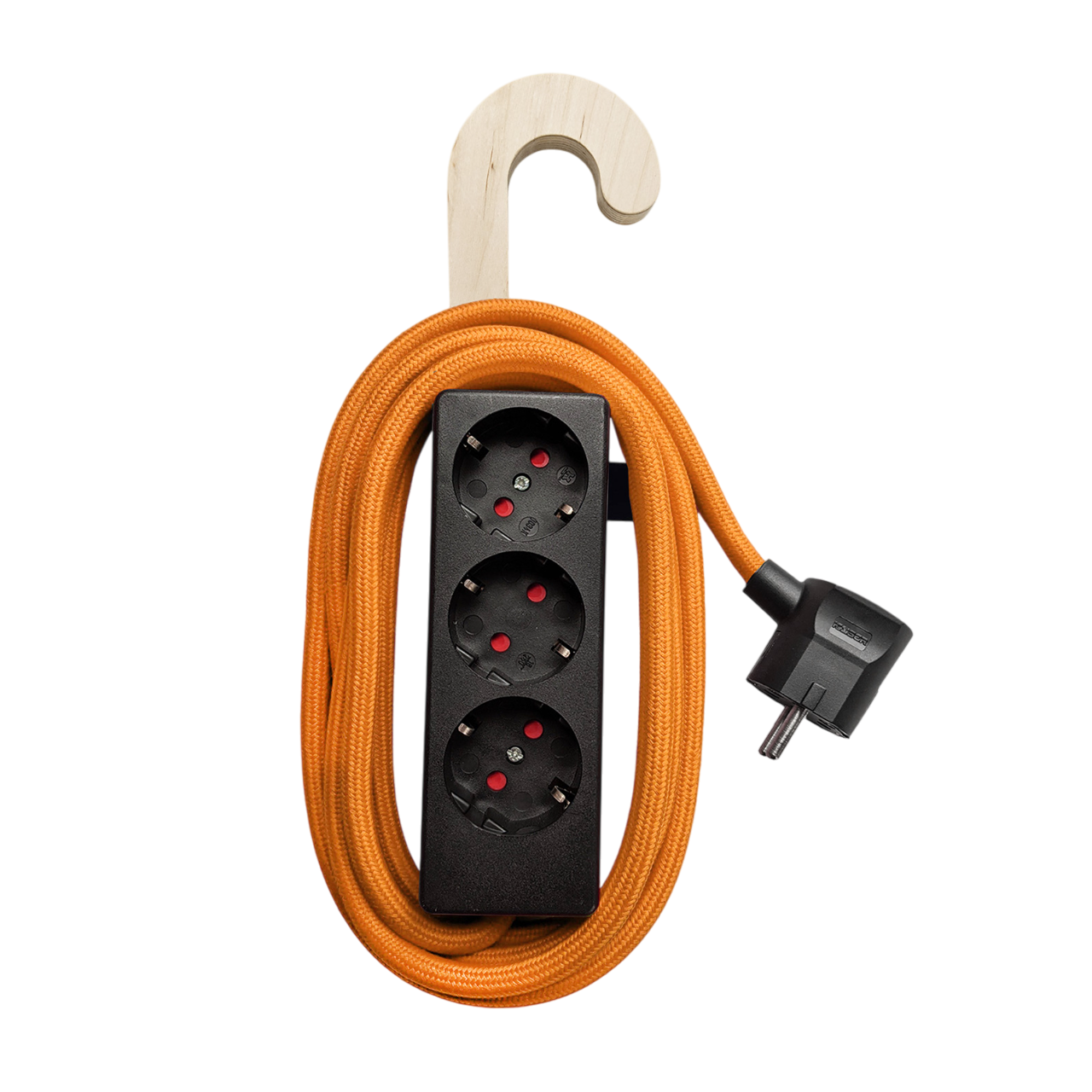 Njustudio Stromer Mini HOOK magnetische Steckerleiste schwarz mit Haken