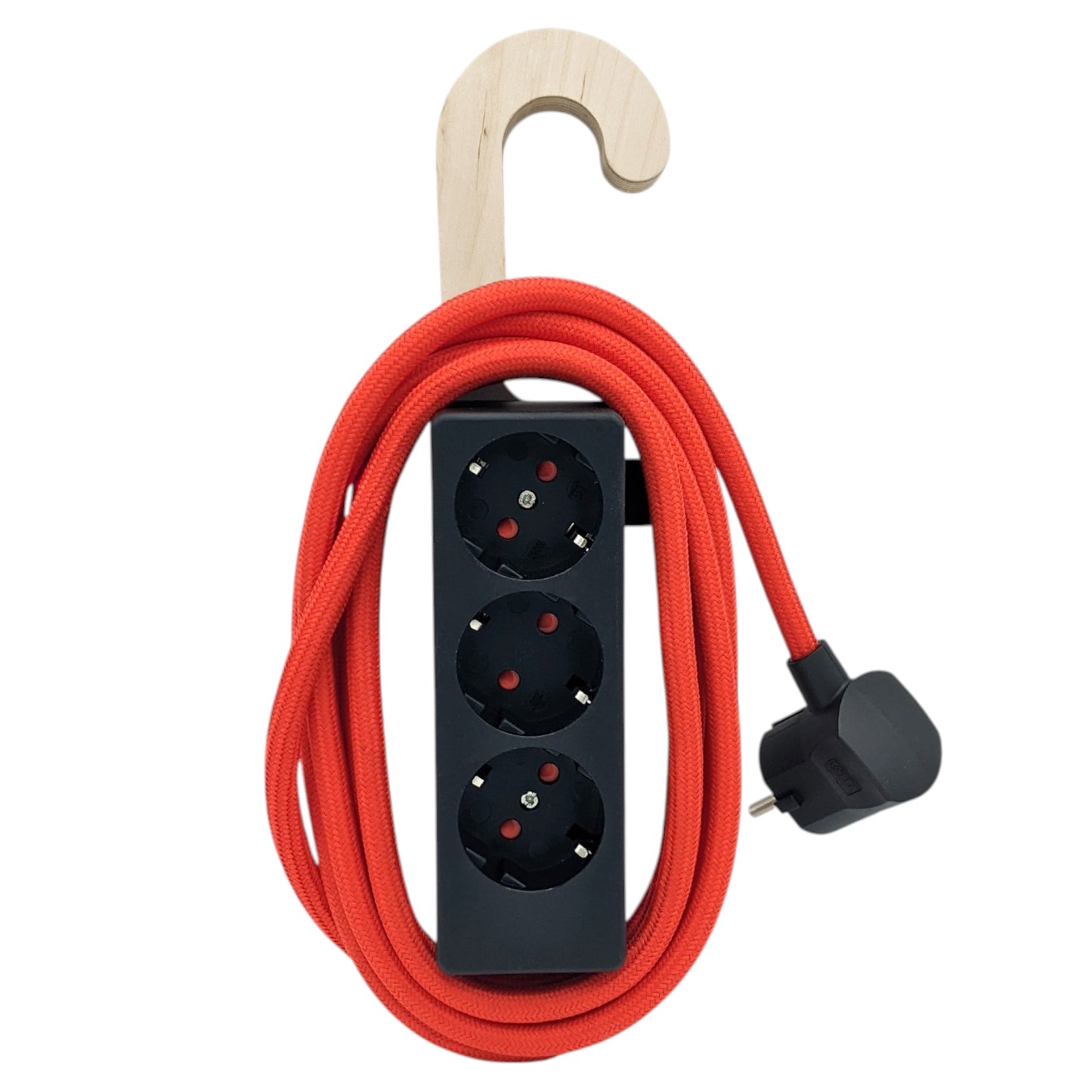 Njustudio Stromer Mini HOOK magnetische Steckerleiste schwarz mit Haken