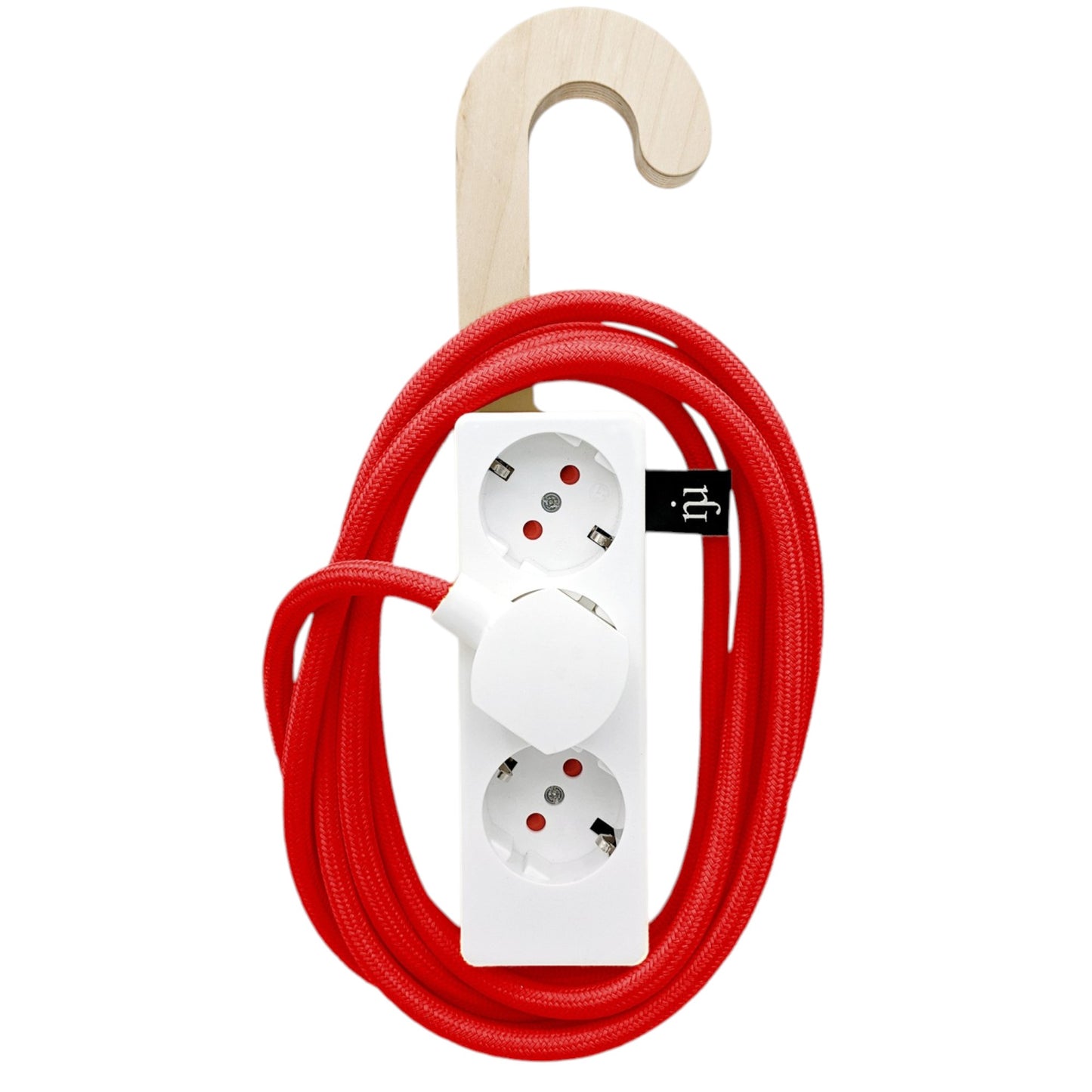 Njustudio Stromer Mini HOOK magnetische Steckerleiste weiß mit Haken