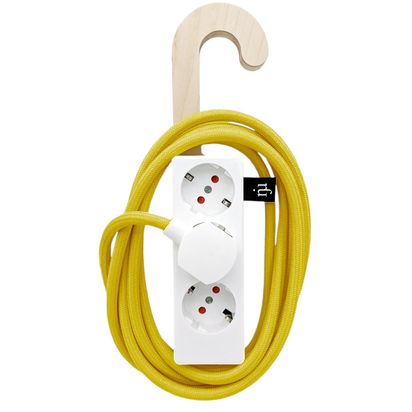 Njustudio Stromer Mini HOOK magnetische Steckerleiste weiß mit Haken