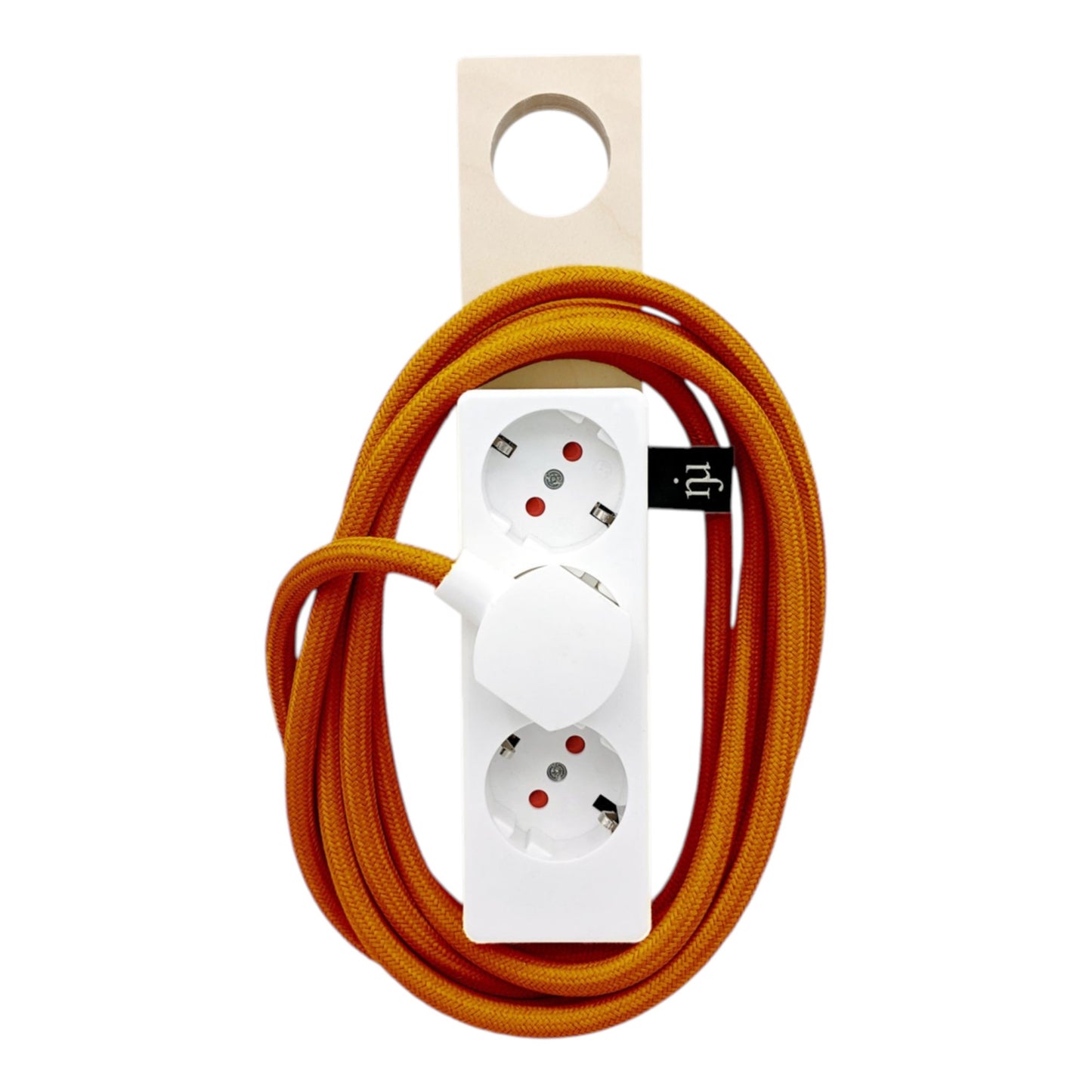 Njustudio Stromer Mini magnetische Steckerleiste weiß mit Textilkabel