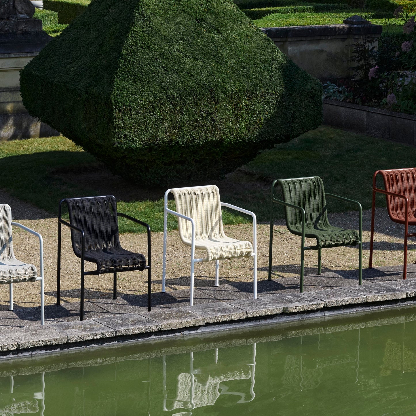 HAY Palissade Cord Dining Armchair Outdoor-Stuhl mit Armlehnen