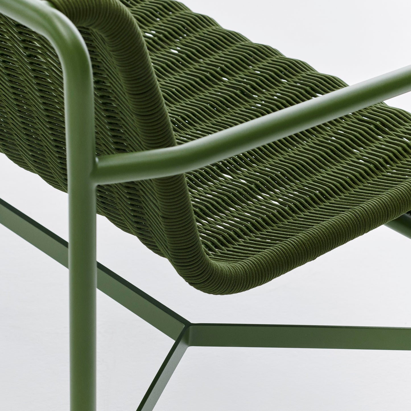 HAY Palissade Cord Dining Bench Outdoor-Bank mit Armlehnen