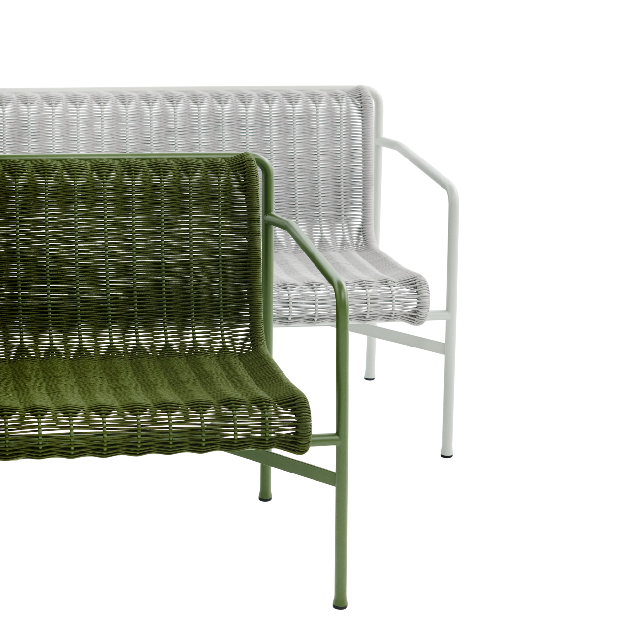 HAY Palissade Cord Lounge Sofa Outdoor-Sitzbank mit Armlehnen