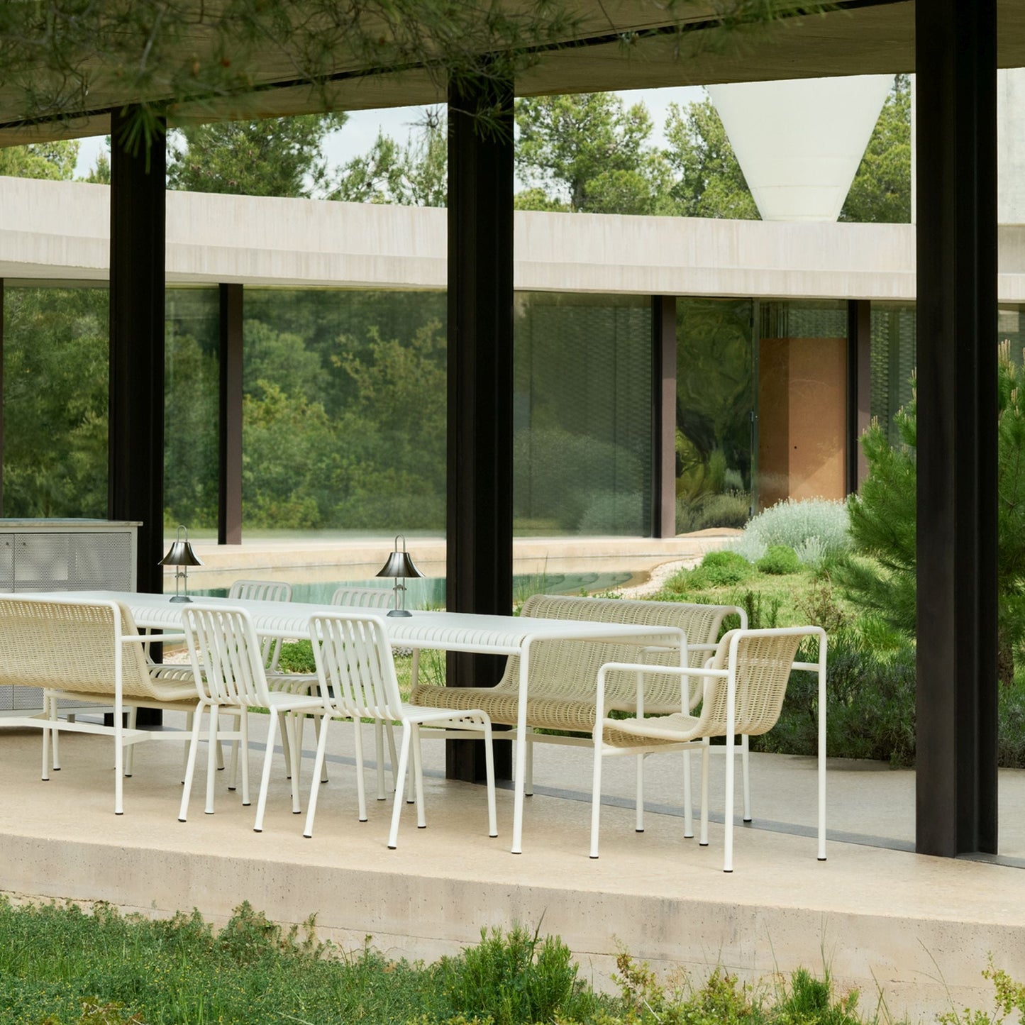 HAY Palissade Table Outdoor-Tisch Stahl 220 x 90 H 75cm