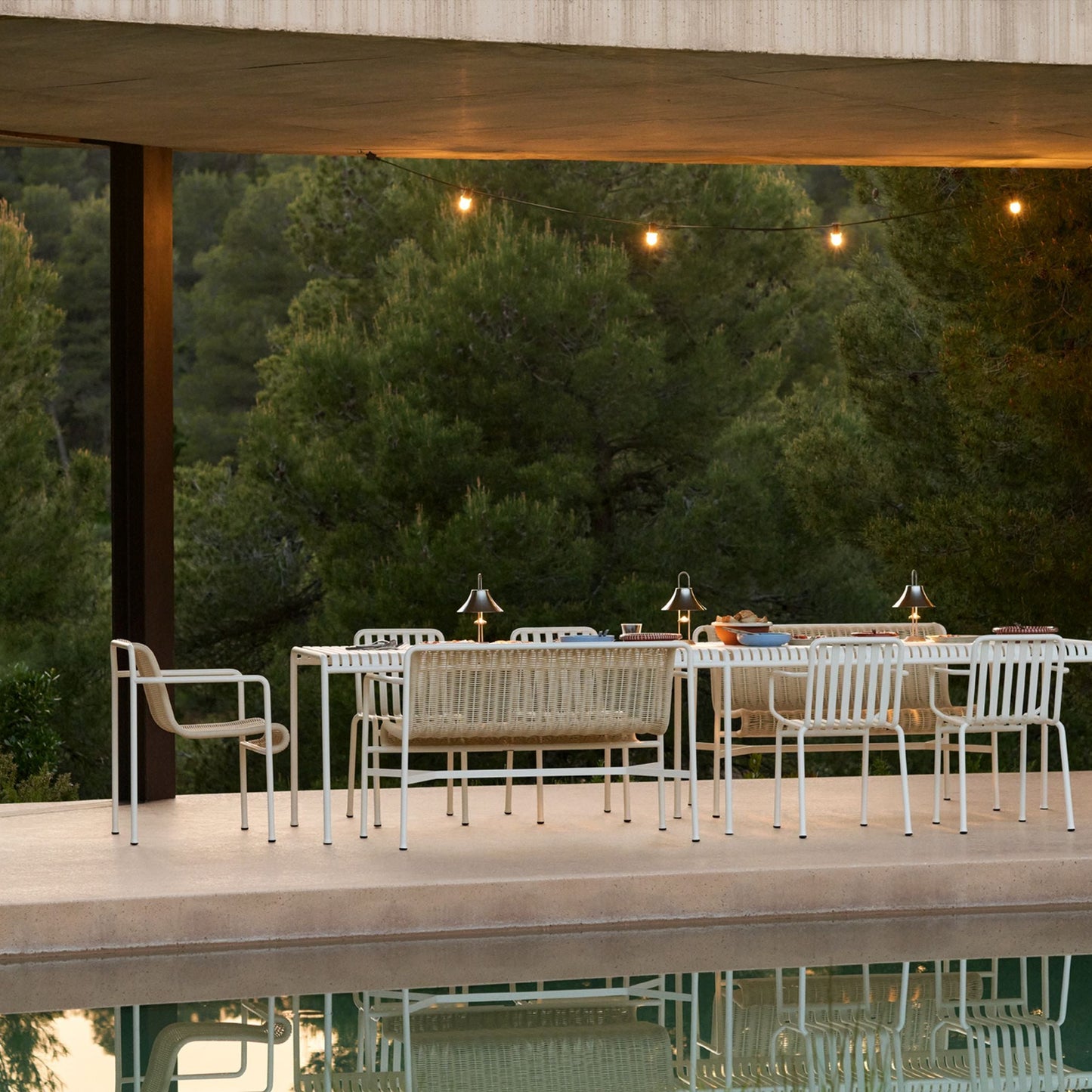 HAY Palissade Table Outdoor-Tisch Stahl 220 x 90 H 75cm