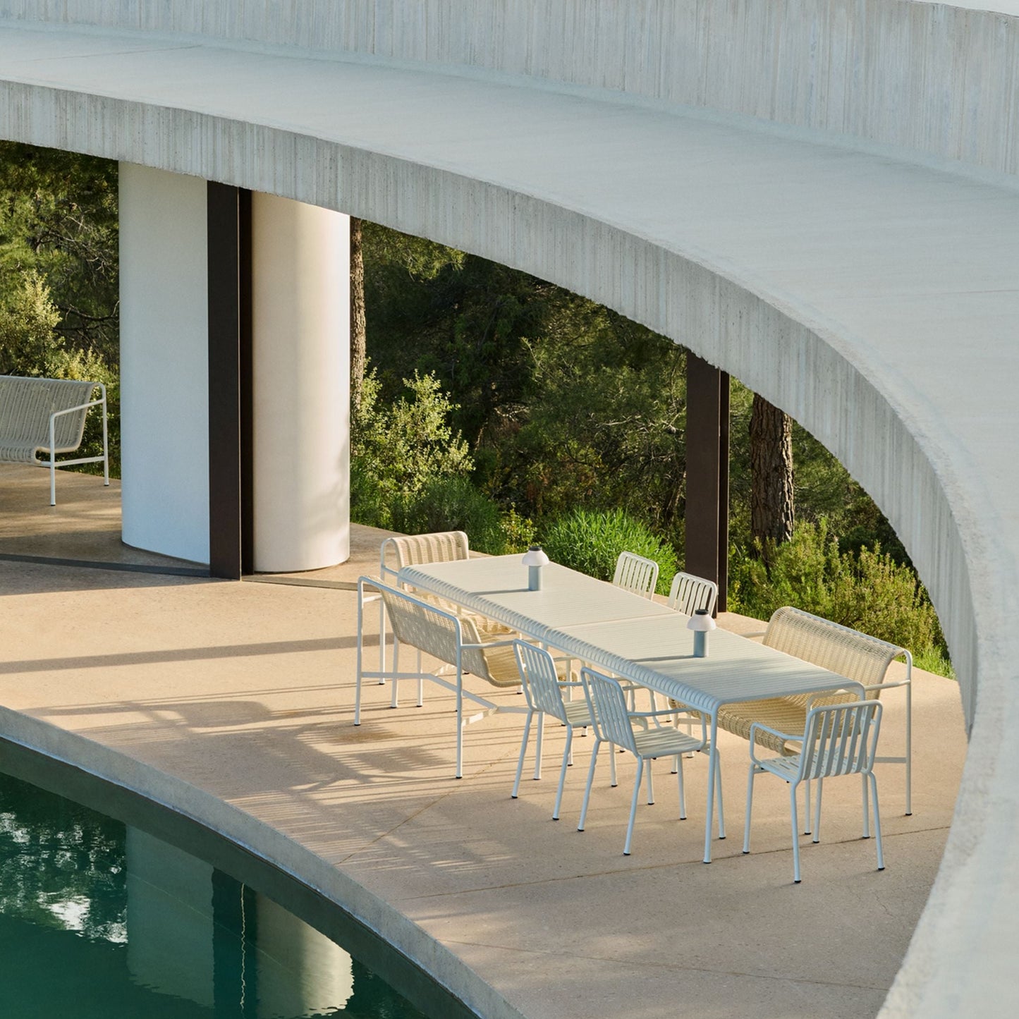 HAY Palissade Table Outdoor-Tisch Stahl 220 x 90 H 75cm