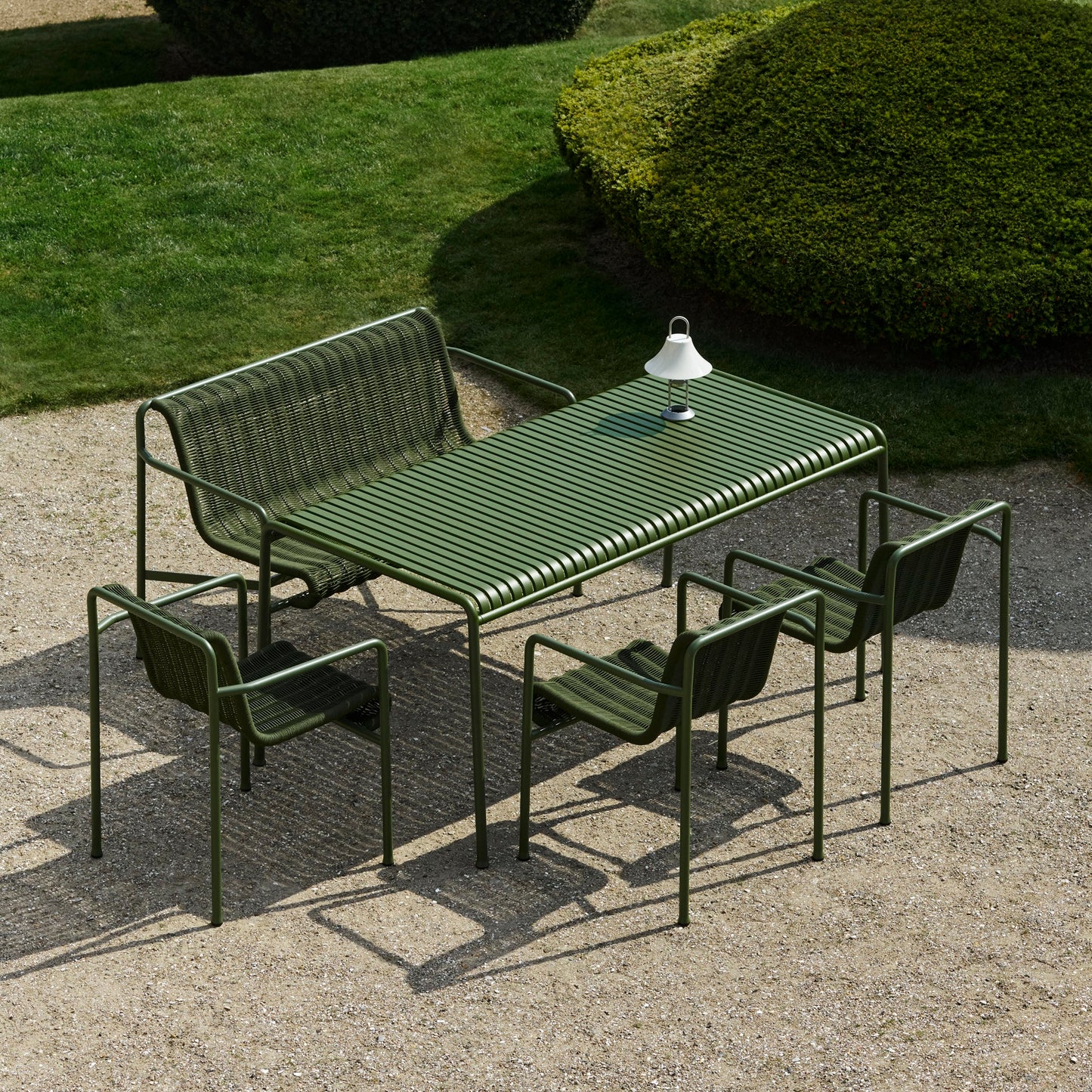 HAY Palissade Cord Lounge Sofa Outdoor-Sitzbank mit Armlehnen