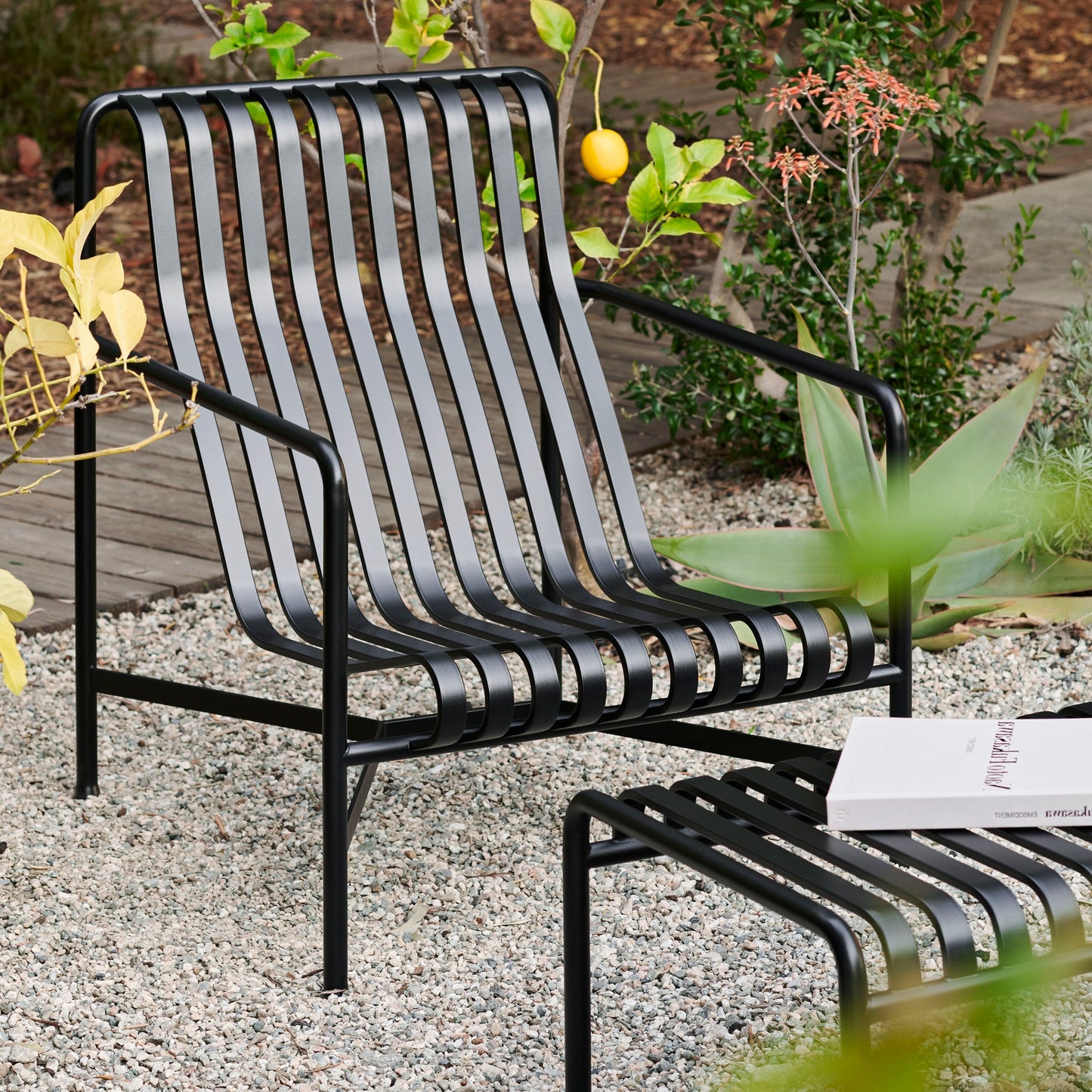 HAY Palissade Lounge Chair High Outdoor-Stuhl hoch