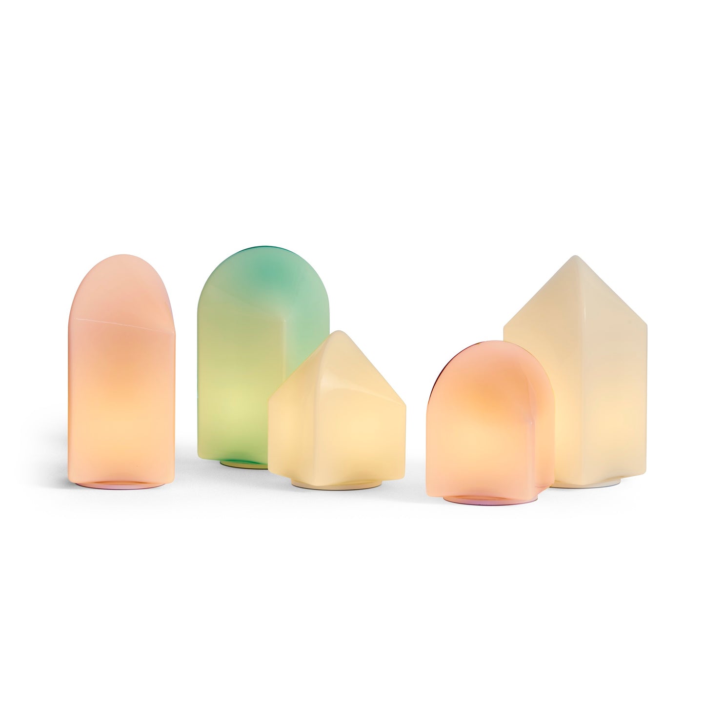 HAY Parade portable Lamp tragbare LED Leuchte H24 Glas shell weiß