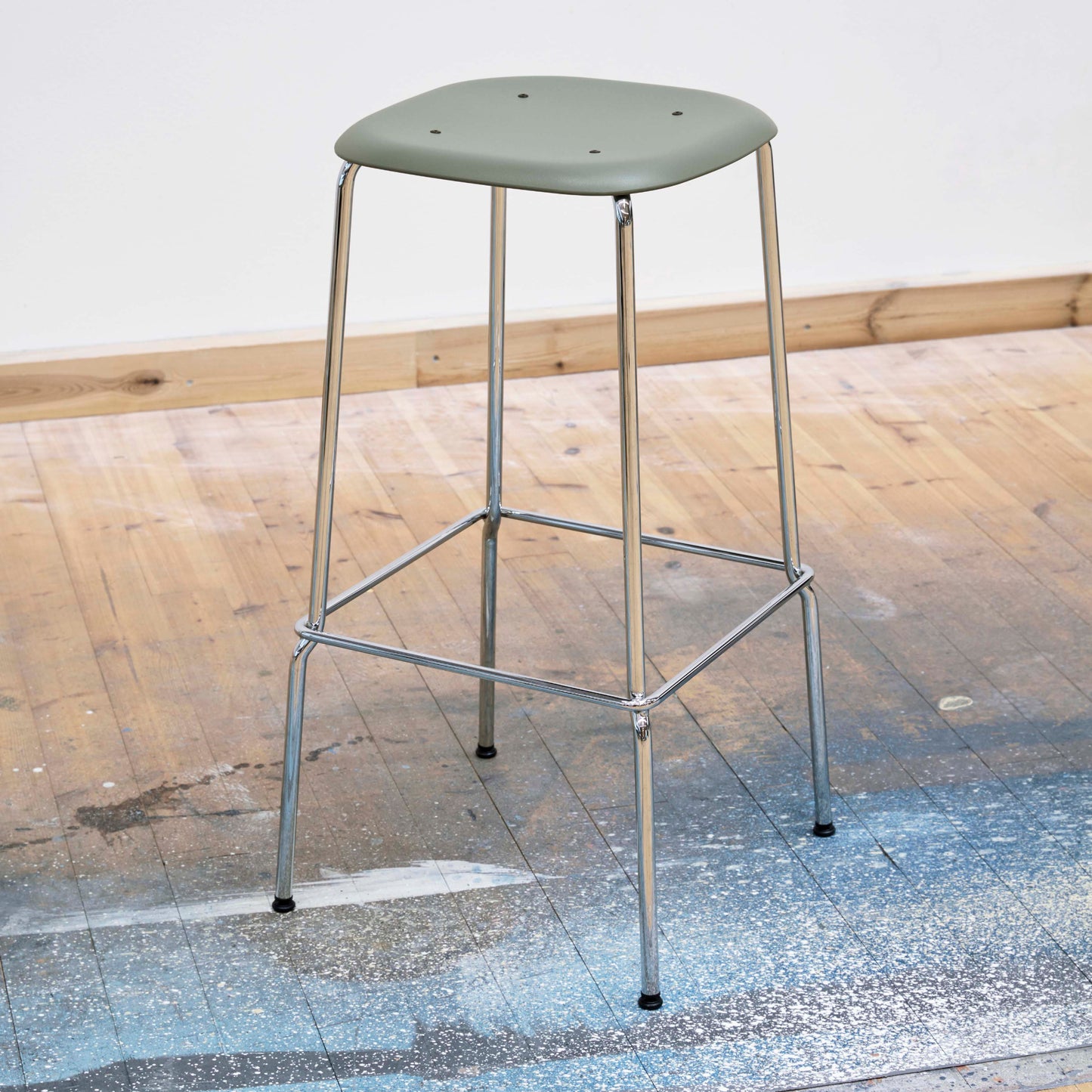 Hay Soft Edge 85 Barhocker - Sitz Kunststoff organisch geformt 4-Fuß