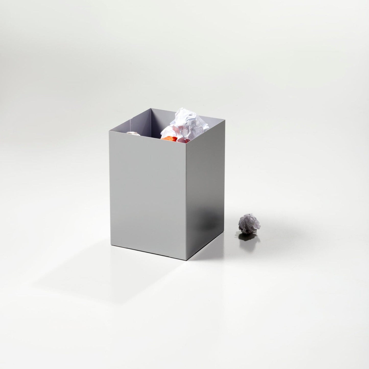 Cascando Square Papierkorb quadratisch 25 x 25 cm Metall silber