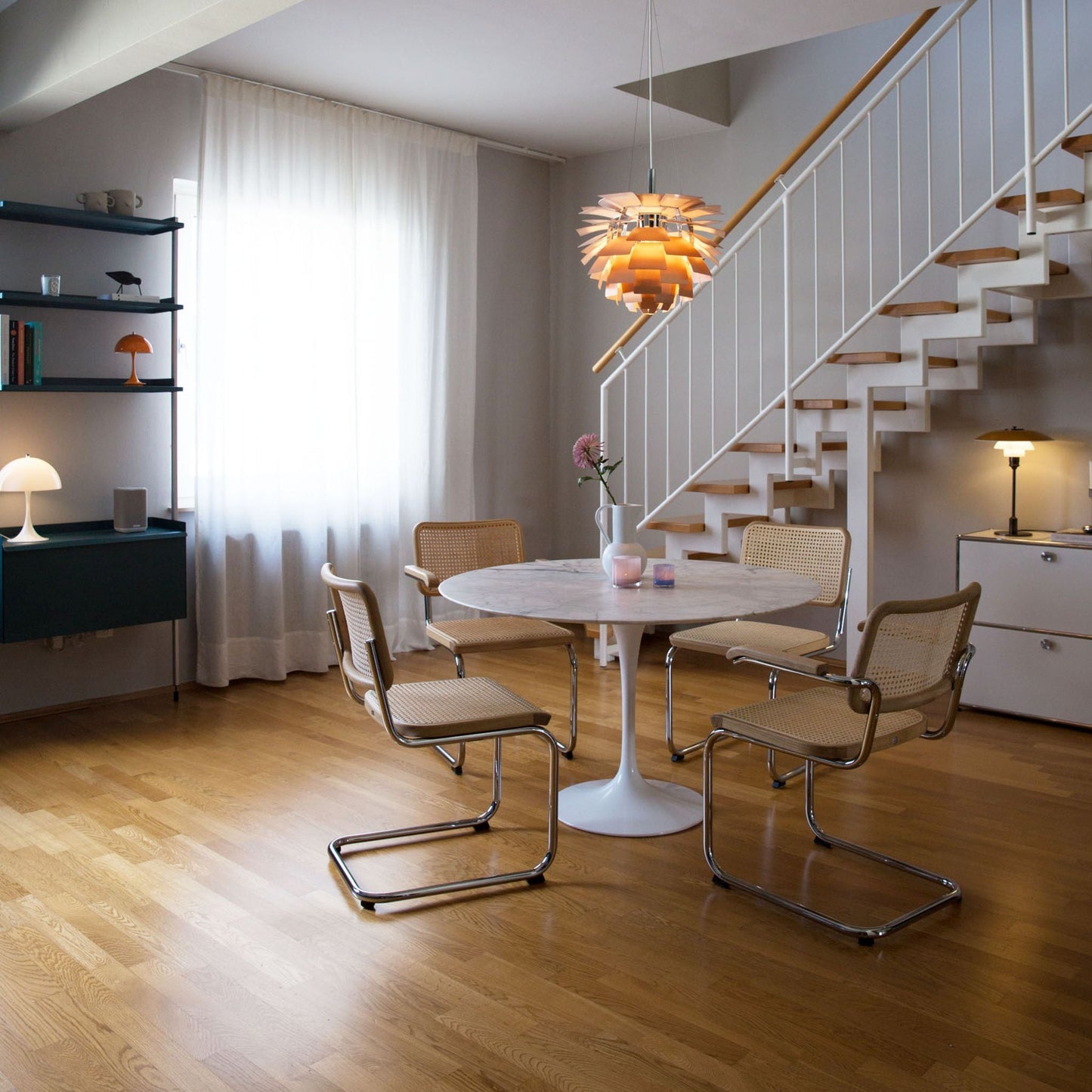 Thonet S 32 V Freischwinger Stuhl Sitz & Rücken Rohrgeflecht