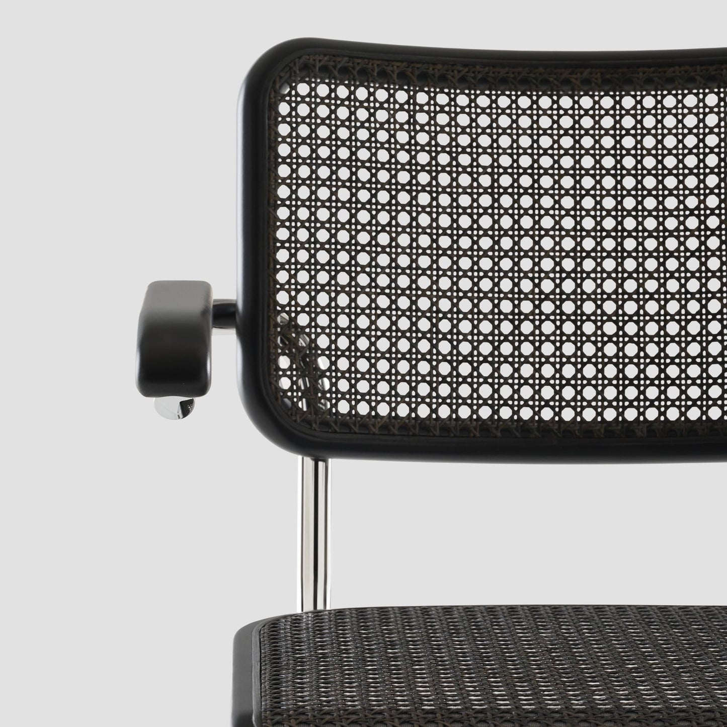 Thonet S 64 V Freischwinger Stuhl mit Armlehnen Sitz & Rücken Rohrgeflecht