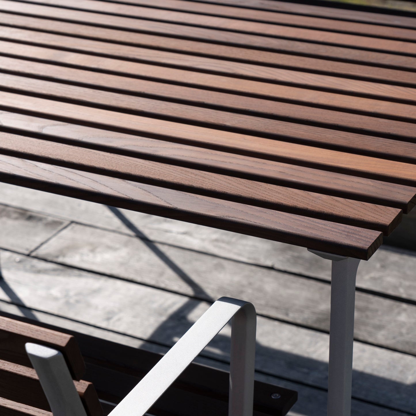 HAY Traverse Table Outdoor Tisch 140 x 83 cm Esche geölt / Aluminium