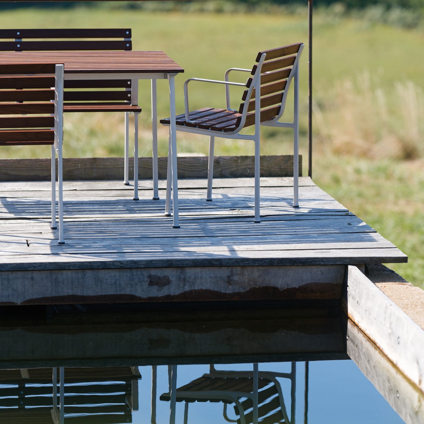 HAY Traverse Table Outdoor Tisch 140 x 83 cm Esche geölt / Aluminium