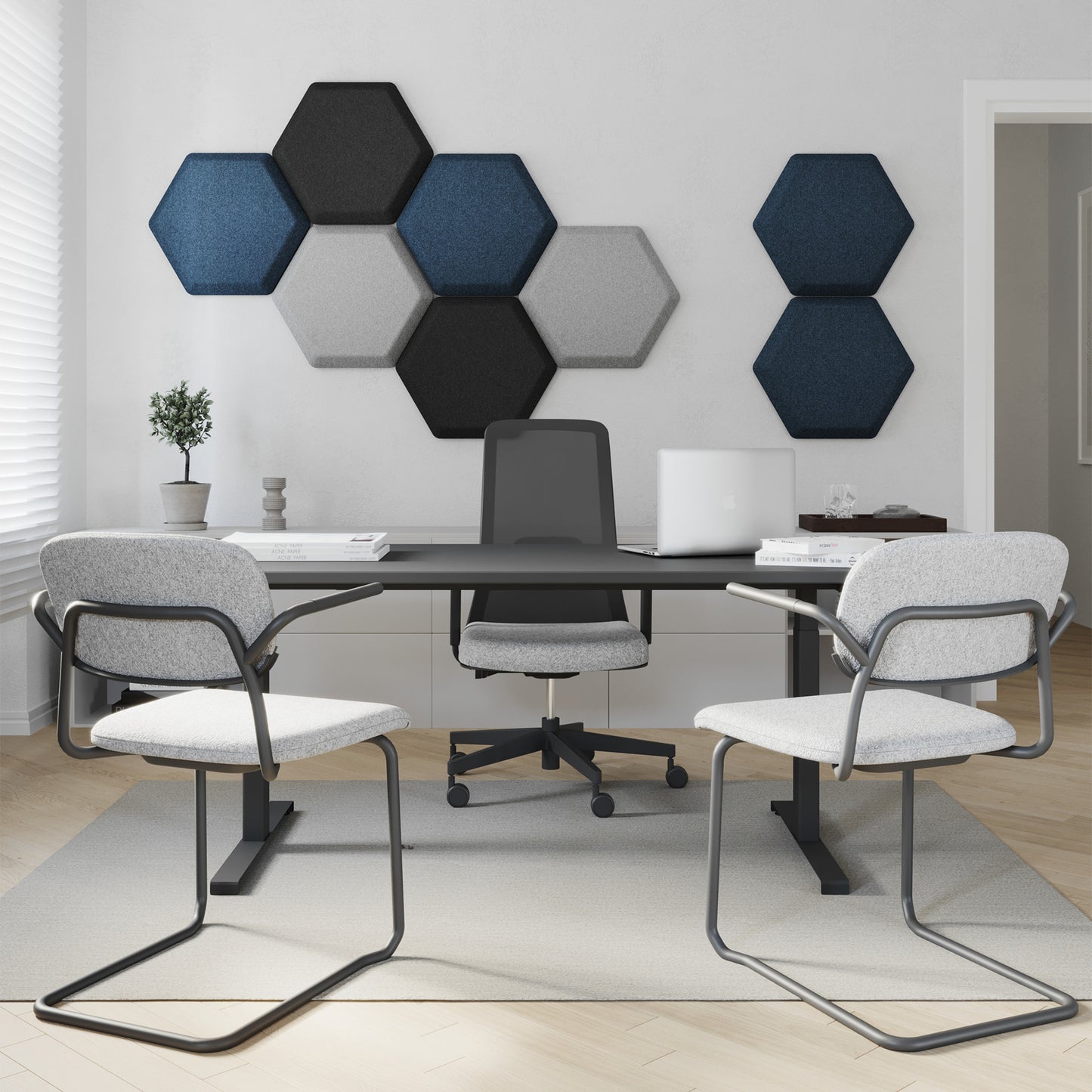 Bejot Silent:block Wall 3D akustisches Wandelement Sechseckform