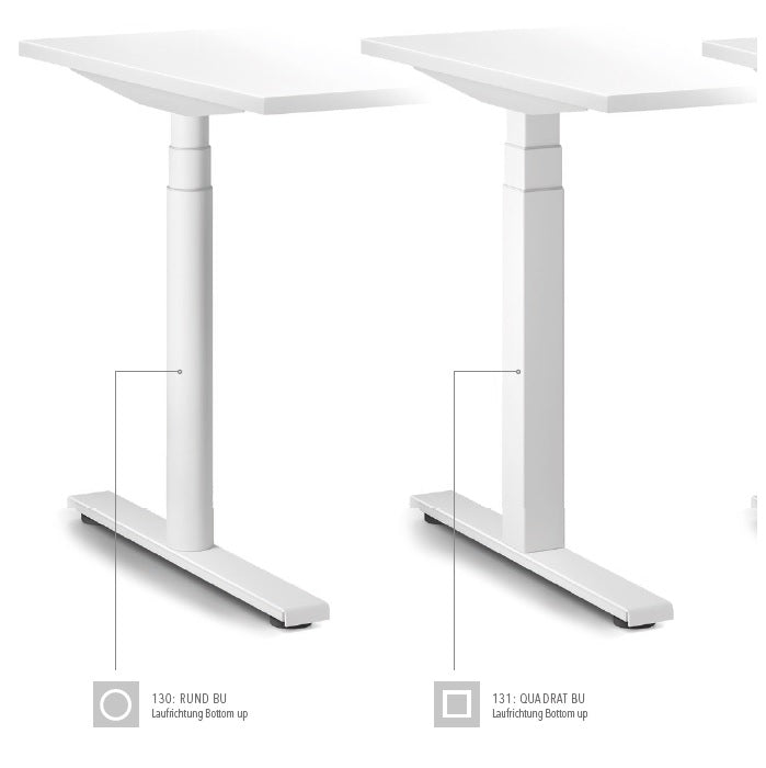 fm Schreibtisch Steh-Sitztisch fouraction Rechteckform 2000 x 800 mm (BxT)