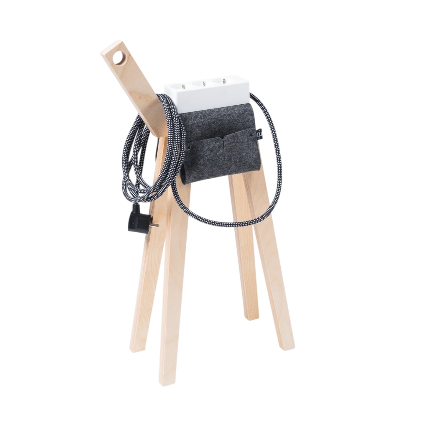 Njustudio Stromer 3fach Steckdose weiß Strommöbel mit Satteltasche