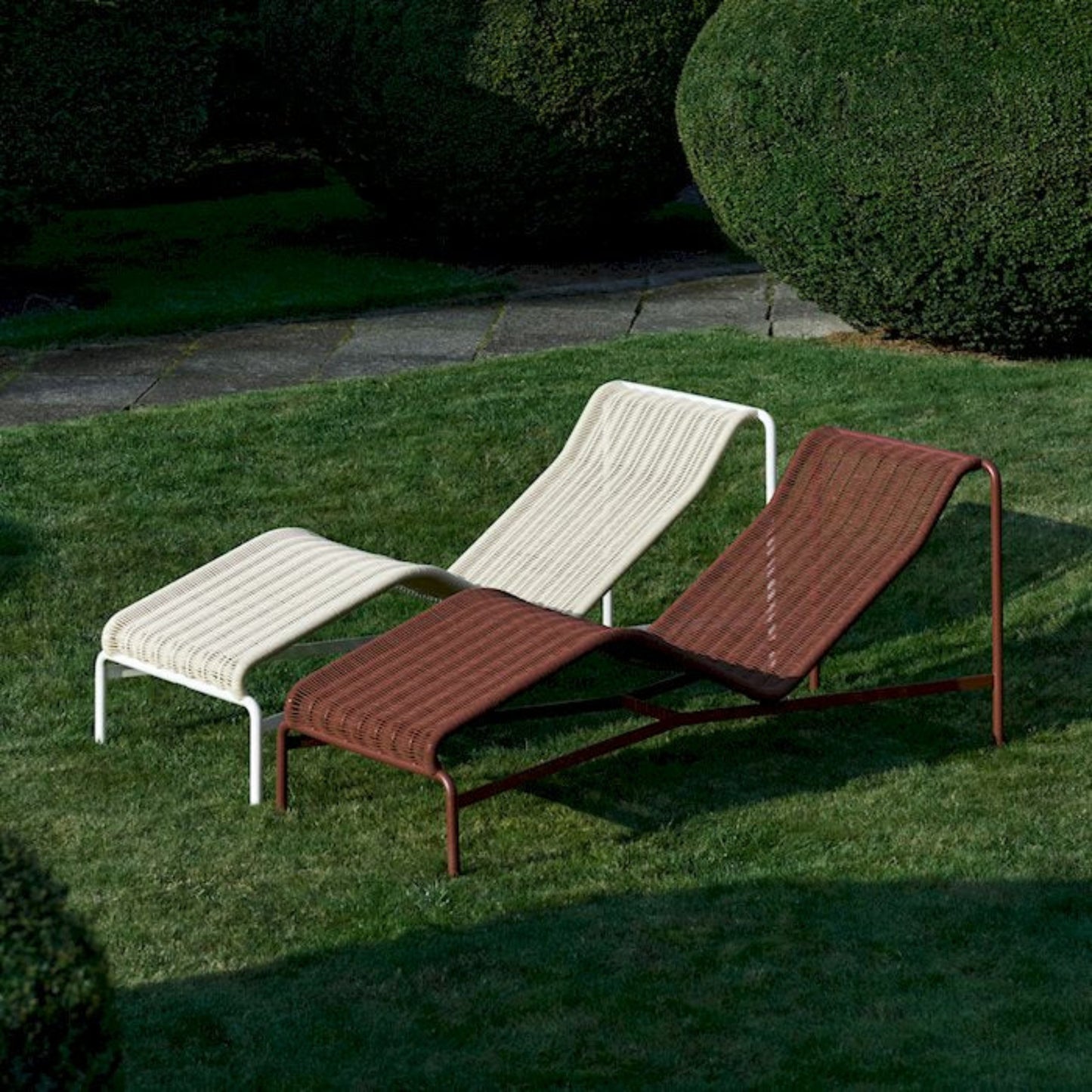 HAY Palissade Cord Chaise Longue Outdoor-Liege