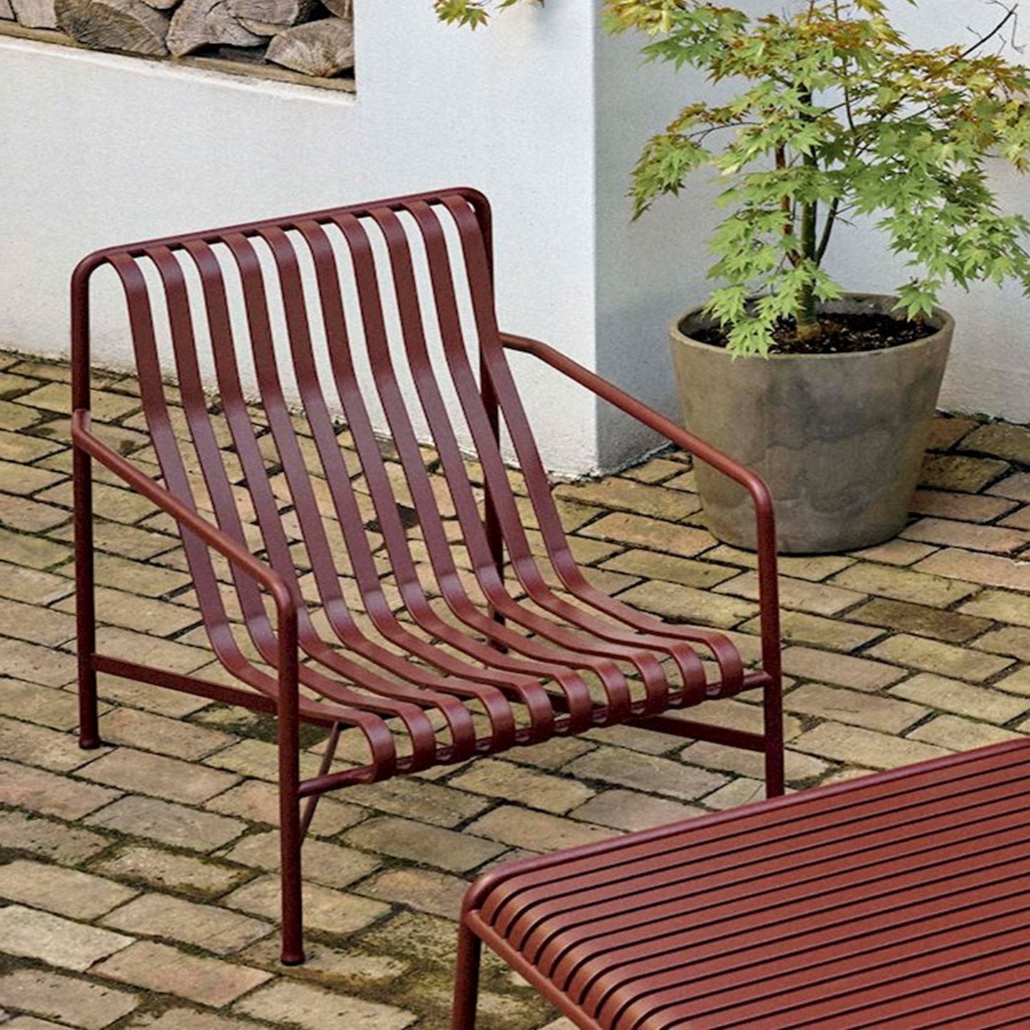 HAY Palissade Lounge Chair High Outdoor-Stuhl hoch