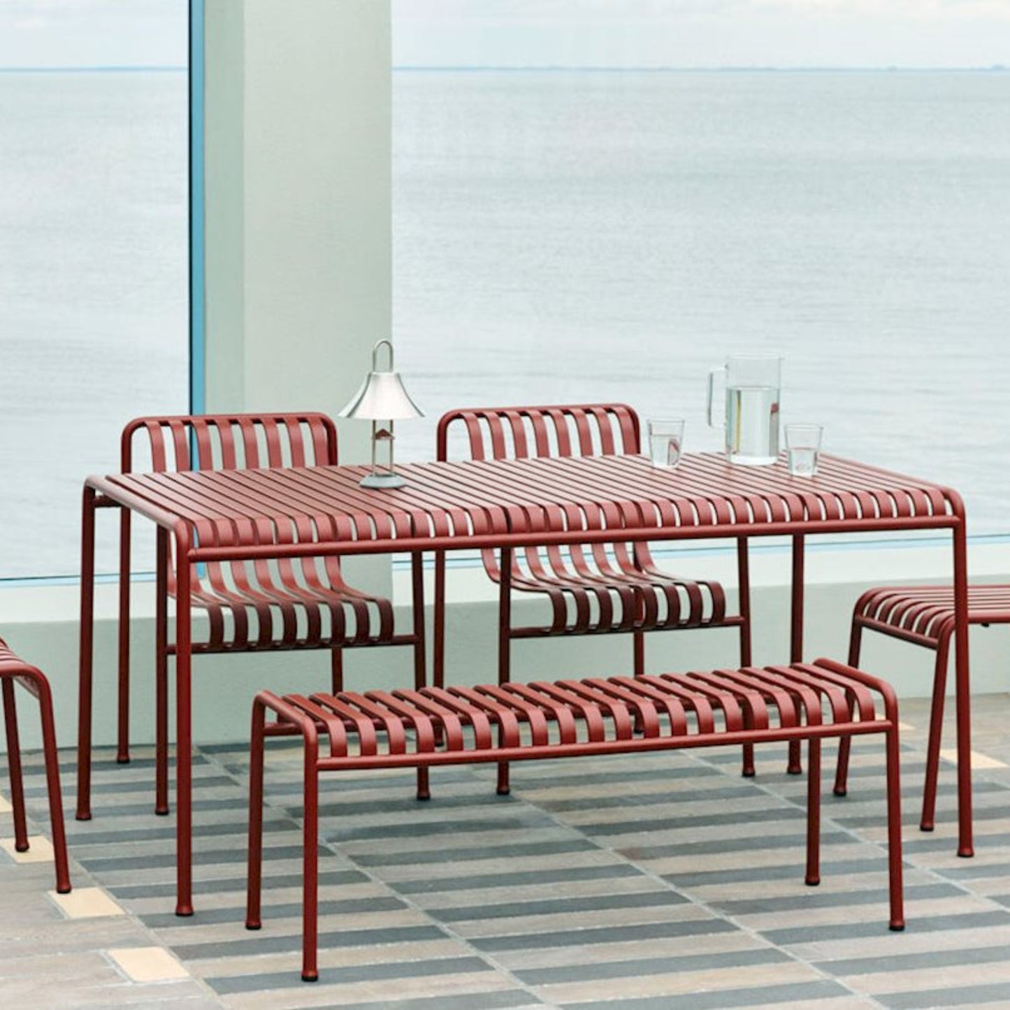 HAY Palissade Table Outdoor-Tisch Stahl 220 x 90 H 75cm