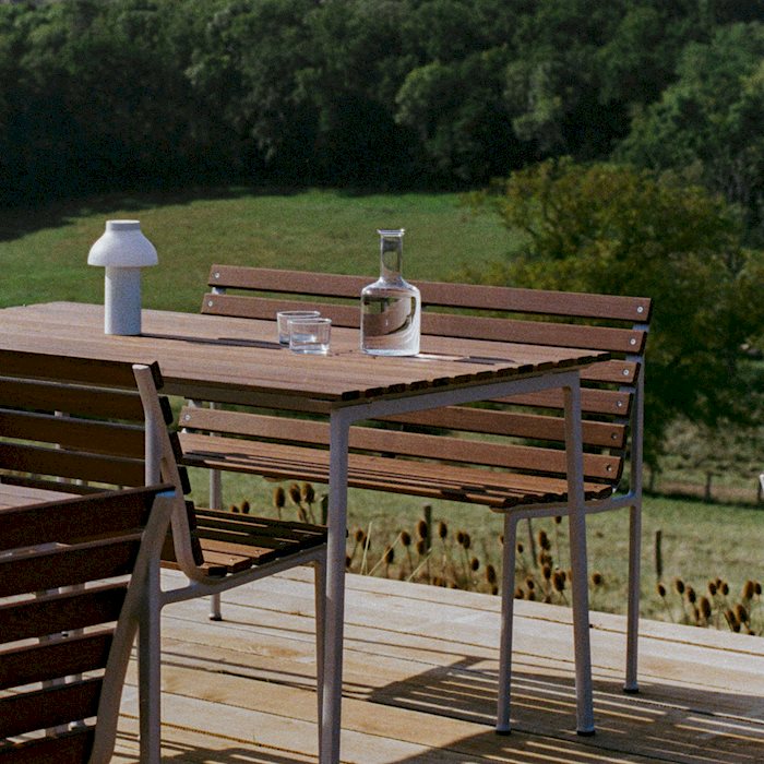 HAY Traverse Dining Bench Outdoor Bank Esche geölt / Aluminium