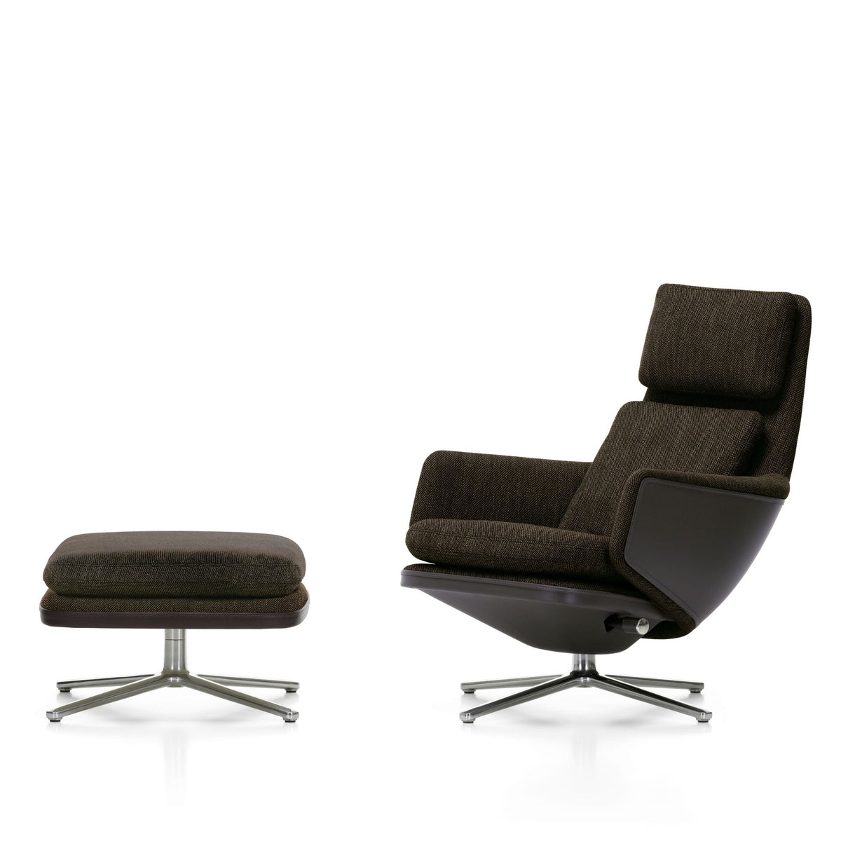 Vitra Grand Relax Loungesessel drehbar mit Ottoman hoher Sessel & Hocker